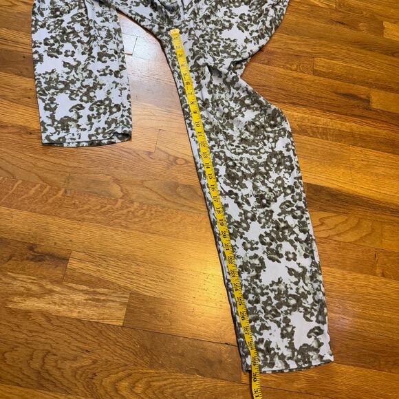 Open Edit Womens Small Olive Blue Cosmic Floral Pull on Pants Printed Abstract - Picture 4 of 11